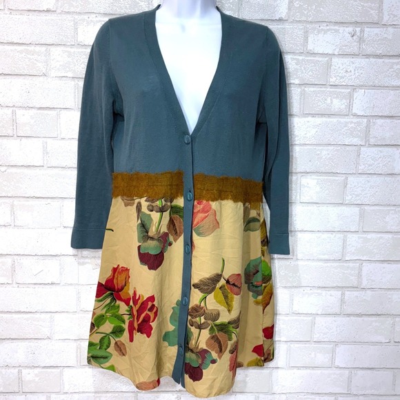 Knitted & Knotted Womens Tunic Cardigan Small Fairy Boho Cottagecore Lagenlook - Picture 1 of 10